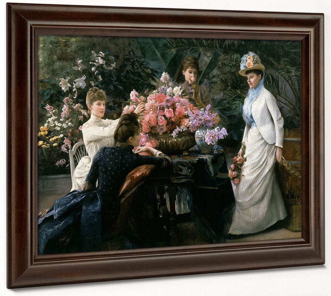 Spring Flowers (In The Conservatory) By Julius Leblanc Stewart Fine Art Print 2