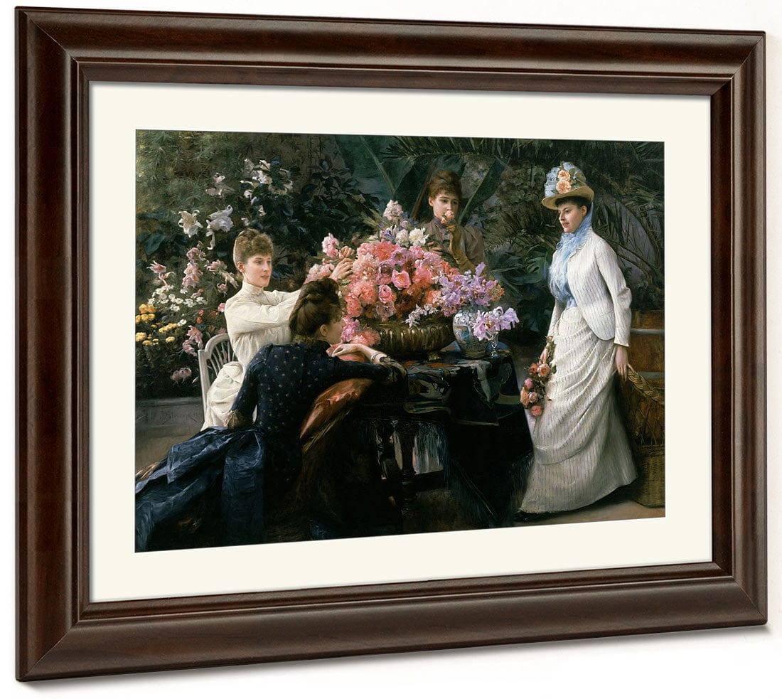 Spring Flowers (In The Conservatory) By Julius Leblanc Stewart Fine Art Print 2