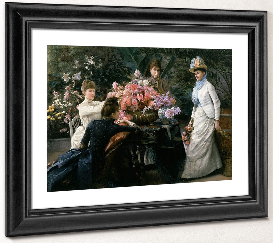 Spring Flowers (In The Conservatory) By Julius Leblanc Stewart Fine Art Print 2