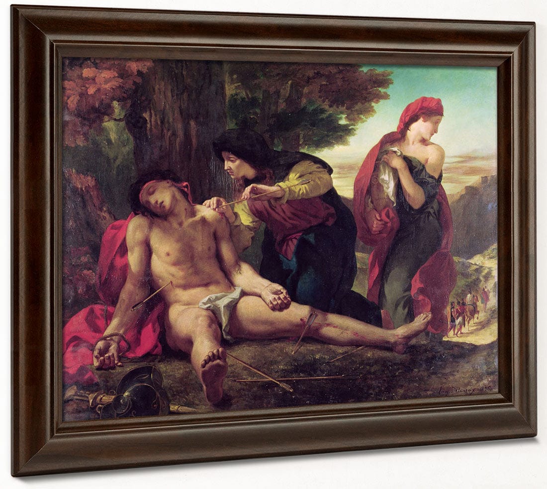 St. Sebastian By Ferdinand Victor Eugene Delacroix Fine Art Print 2