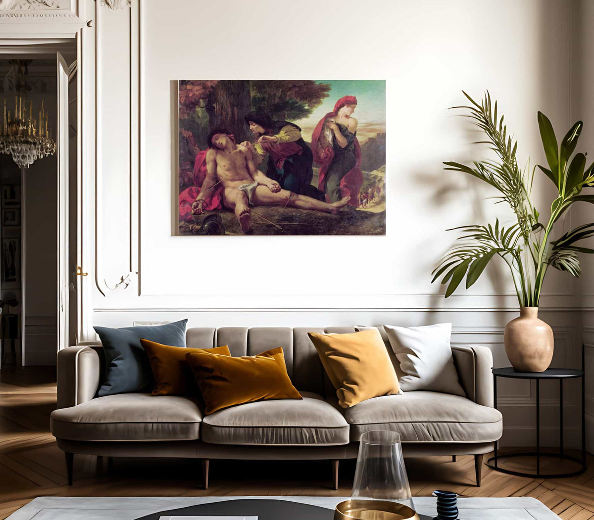 St. Sebastian By Ferdinand Victor Eugene Delacroix Fine Art Print 2