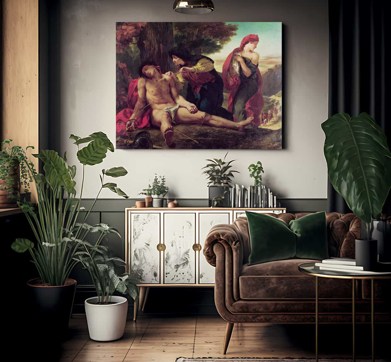 St. Sebastian By Ferdinand Victor Eugene Delacroix Fine Art Print 2