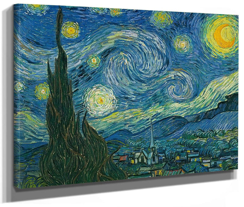Starry By Night By Vincent By Van By Gogh Fine Art Print 2