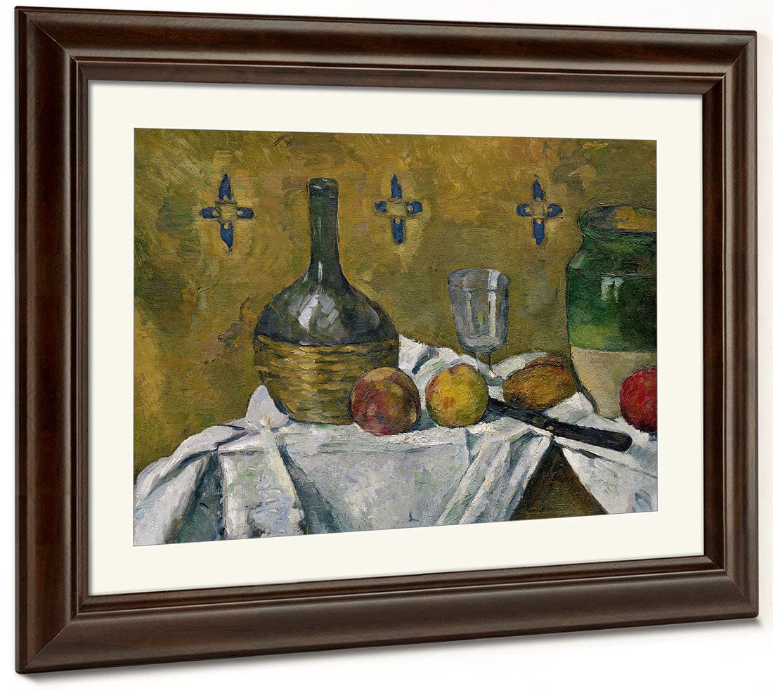 Still Life  Flask, Glass And Jugs By Paul Cezanne Fine Art Print 2
