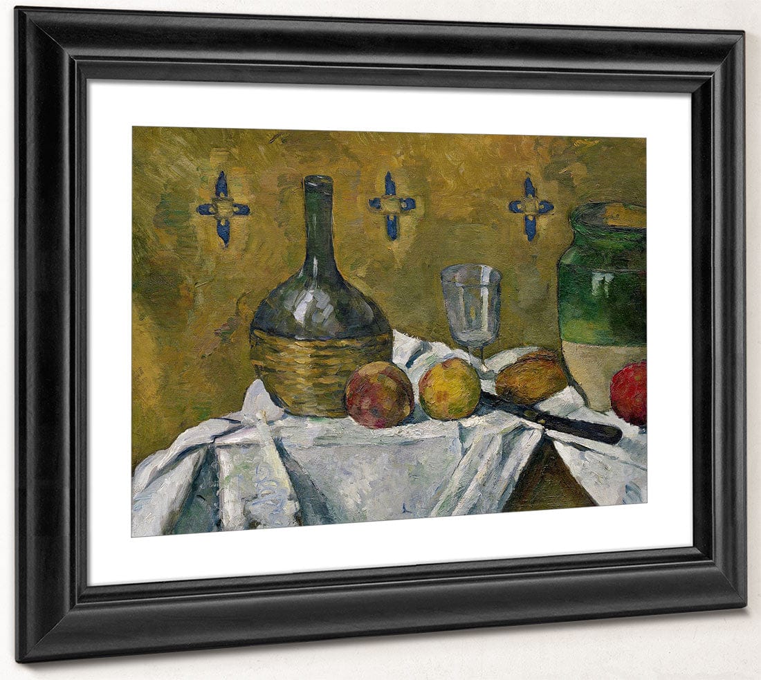 Still Life  Flask, Glass And Jugs By Paul Cezanne Fine Art Print 2