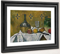 Still Life  Flask, Glass And Jugs By Paul Cezanne Fine Art Print 2