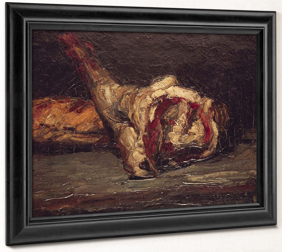 Still Life Of A Leg Of Mutton And Bread 1 By Paul Cezanne Fine Art Print 2