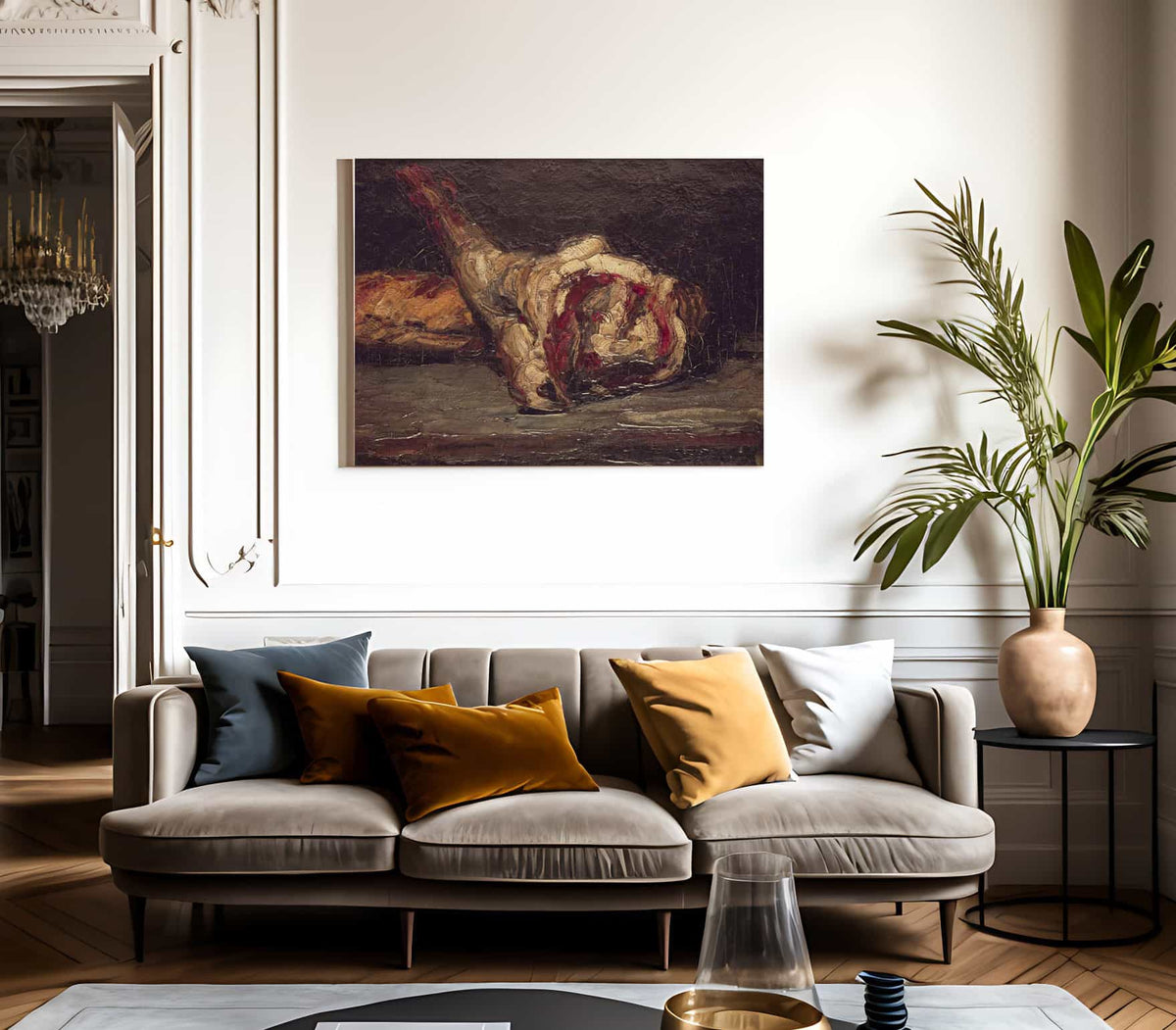 Still Life Of A Leg Of Mutton And Bread By Paul Cezanne Fine Art Print 2