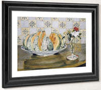 Still Life Of A Melon And A Vase Of Flowers By Pierre Auguste Renoir Fine Art Print 2
