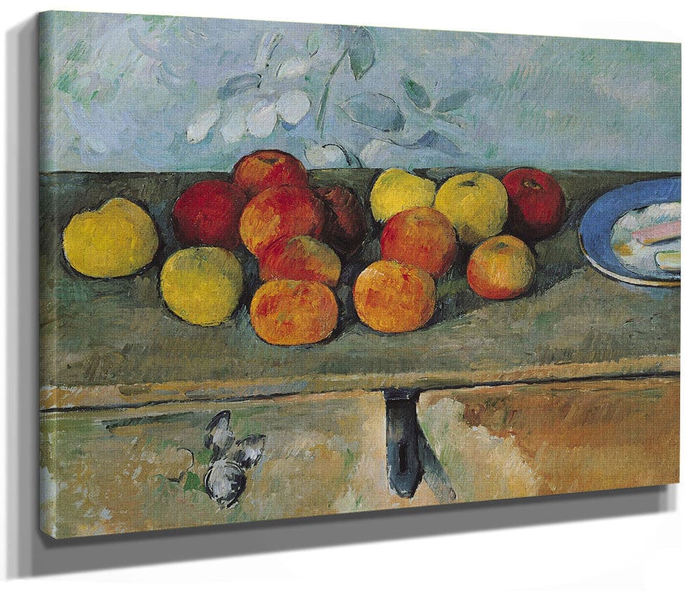 Still Life Of Apples And Biscuits By Paul Cezanne Fine Art Print 2