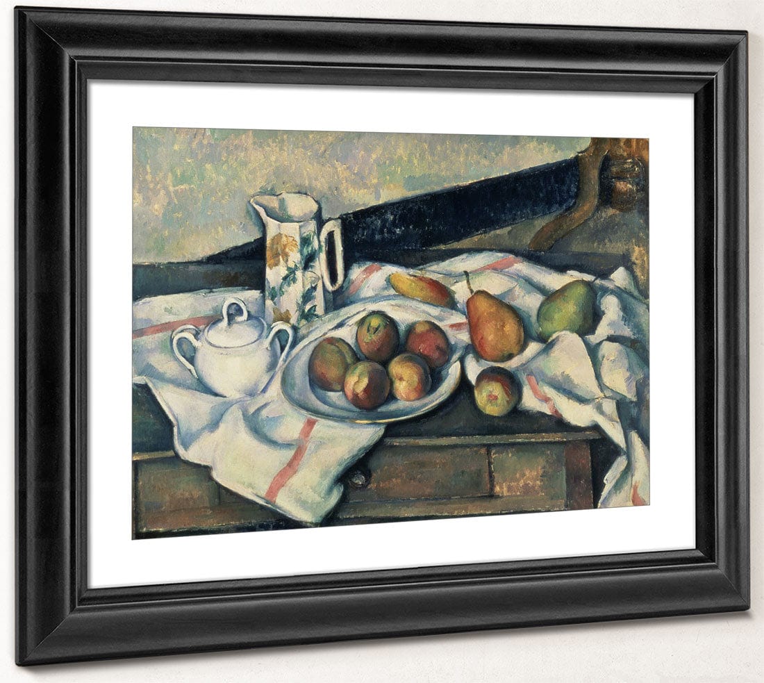 Still Life Of Peaches And Pears 1 By Paul Cezanne Fine Art Print 2