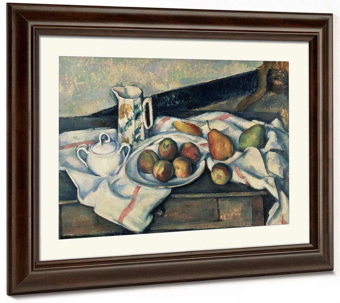 Still Life Of Peaches And Pears By Paul Cezanne Fine Art Print 2