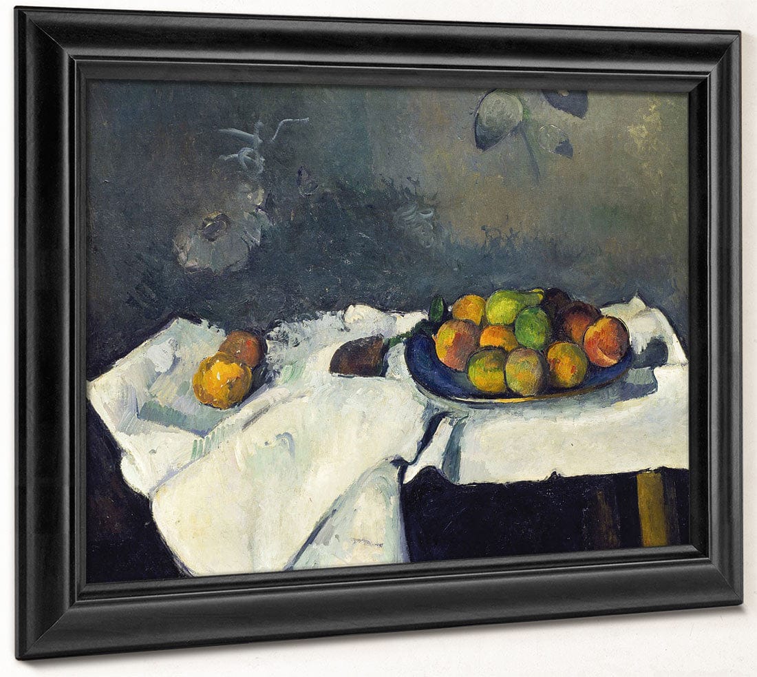 Still Life Plate Of Peaches By Paul Cezanne Fine Art Print 2