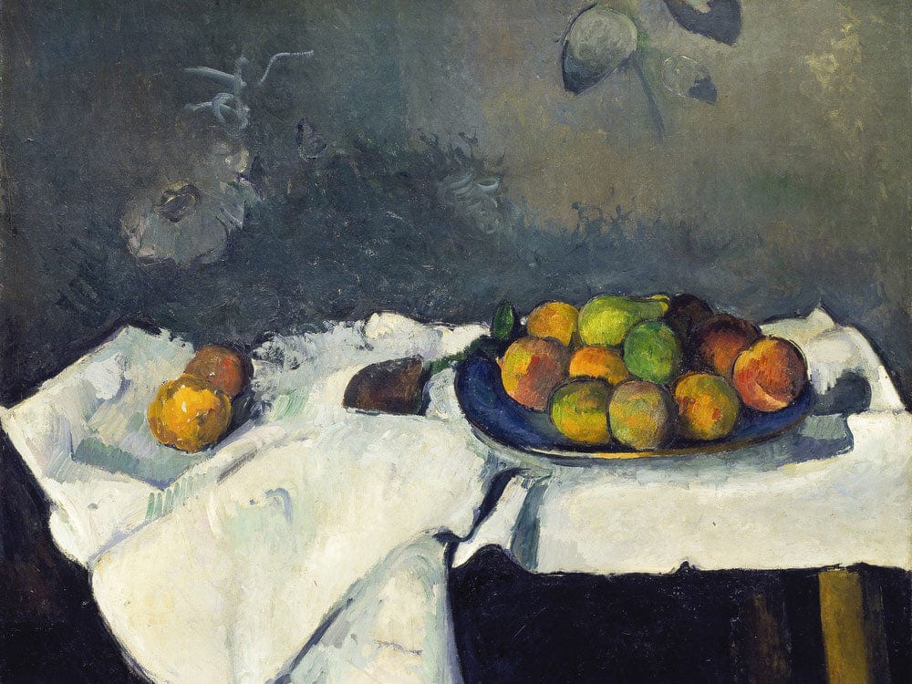 Still Life Plate Of Peaches By Paul Cezanne Fine Art Print 2