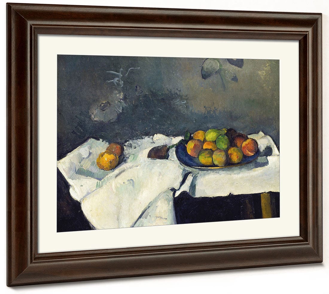 Still Life Plate Of Peaches By Paul Cezanne Fine Art Print 2