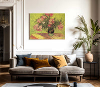 Still Life Vase With Oleanders And Books By Vincent Van Gogh Fine Art Print 2