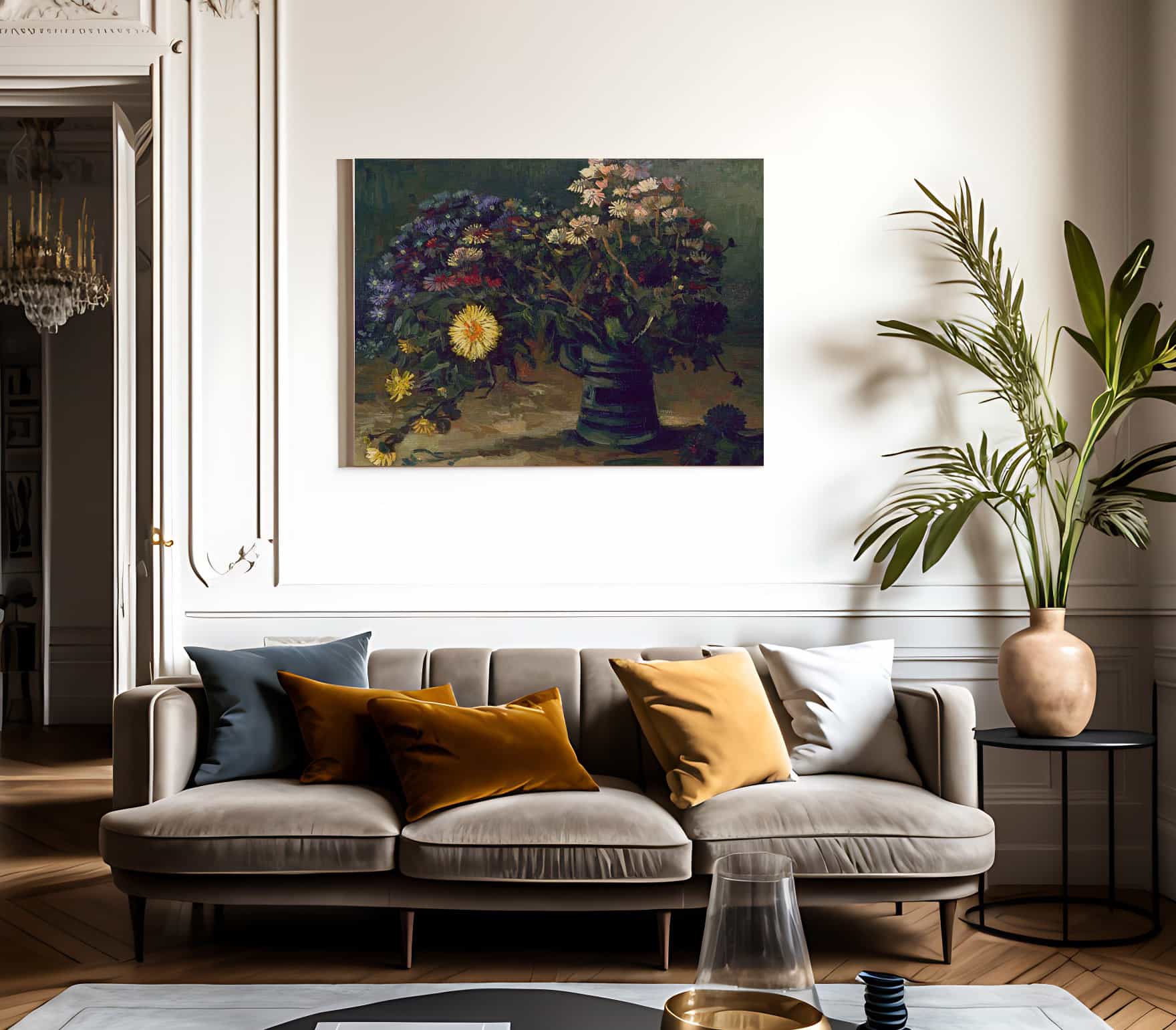 Still Life With A Bouquet Of Daisies By Vincent Van Gogh Fine Art Print 2
