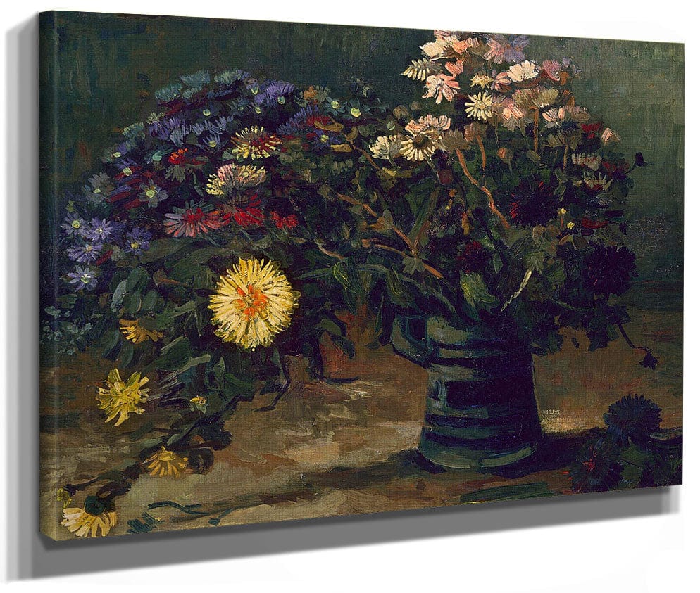 Still Life With A Bouquet Of Daisies By Vincent Van Gogh Fine Art Print 2