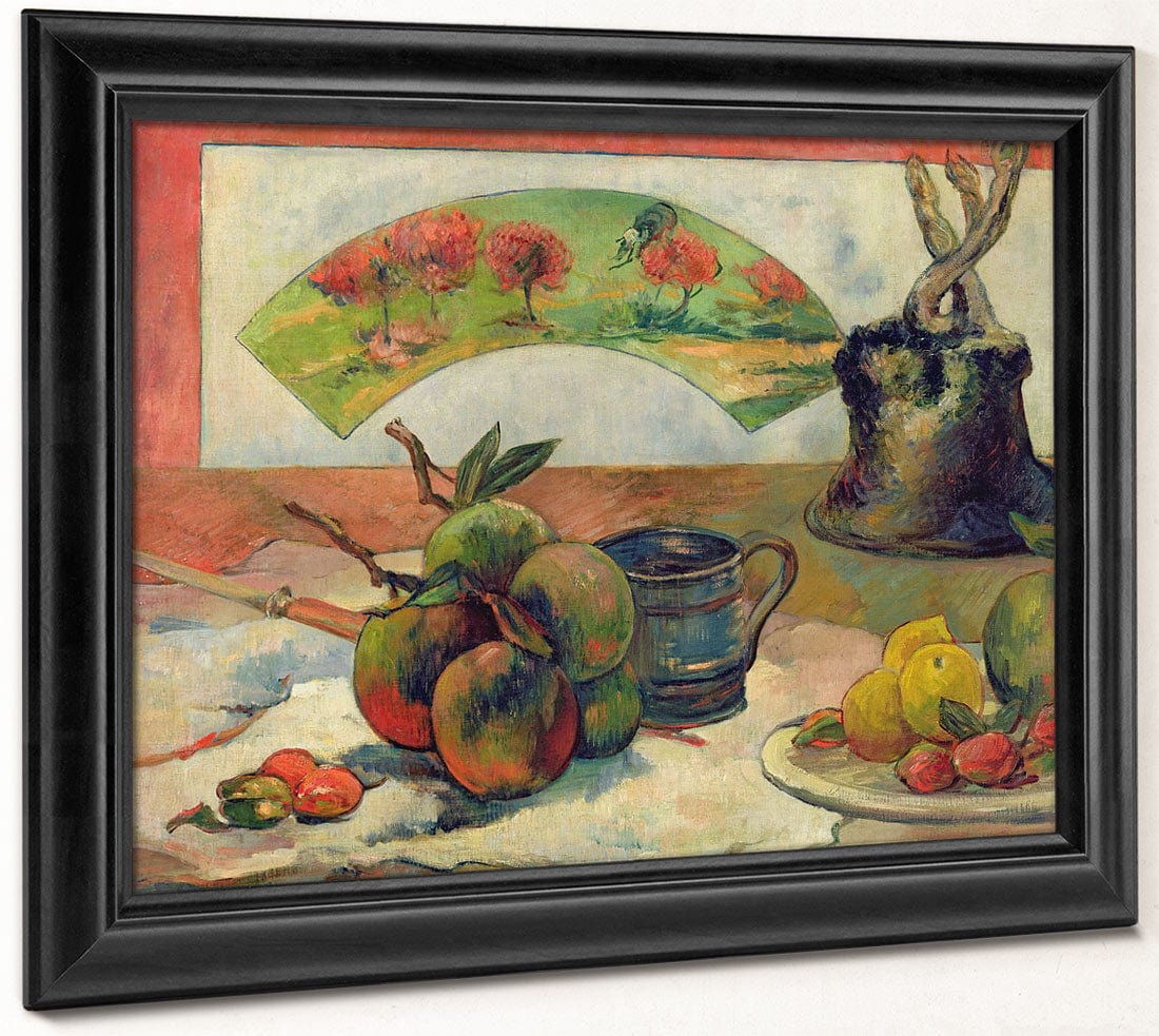 Still Life With A Fan By Paul Gauguin Fine Art Print 2