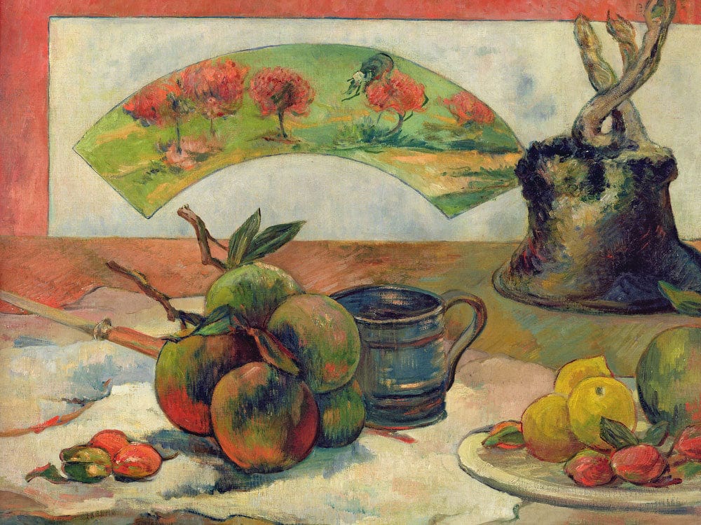 Still Life With A Fan By Paul Gauguin Fine Art Print 2