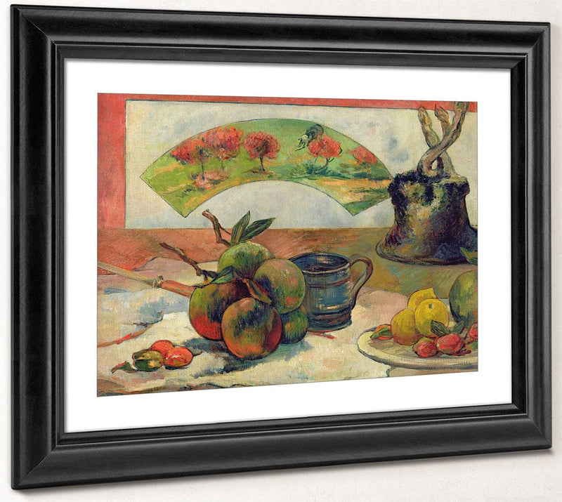 Still Life With A Fan By Paul Gauguin Fine Art Print 2