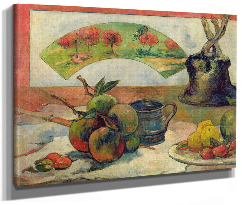 Still Life With A Fan By Paul Gauguin Fine Art Print 2
