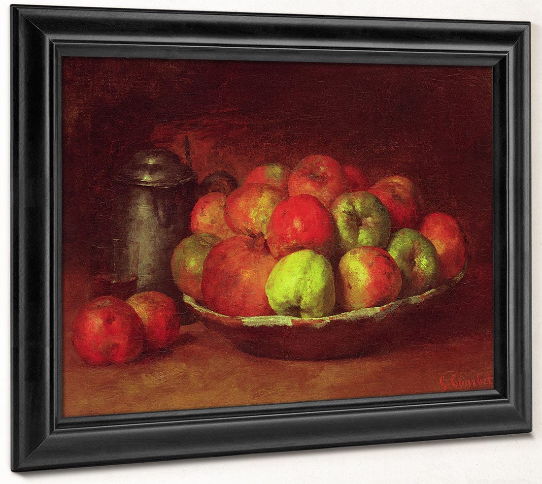Still Life With Apples And A Pomegranate By Jean Desire Gustave Courbet Fine Art Print 2