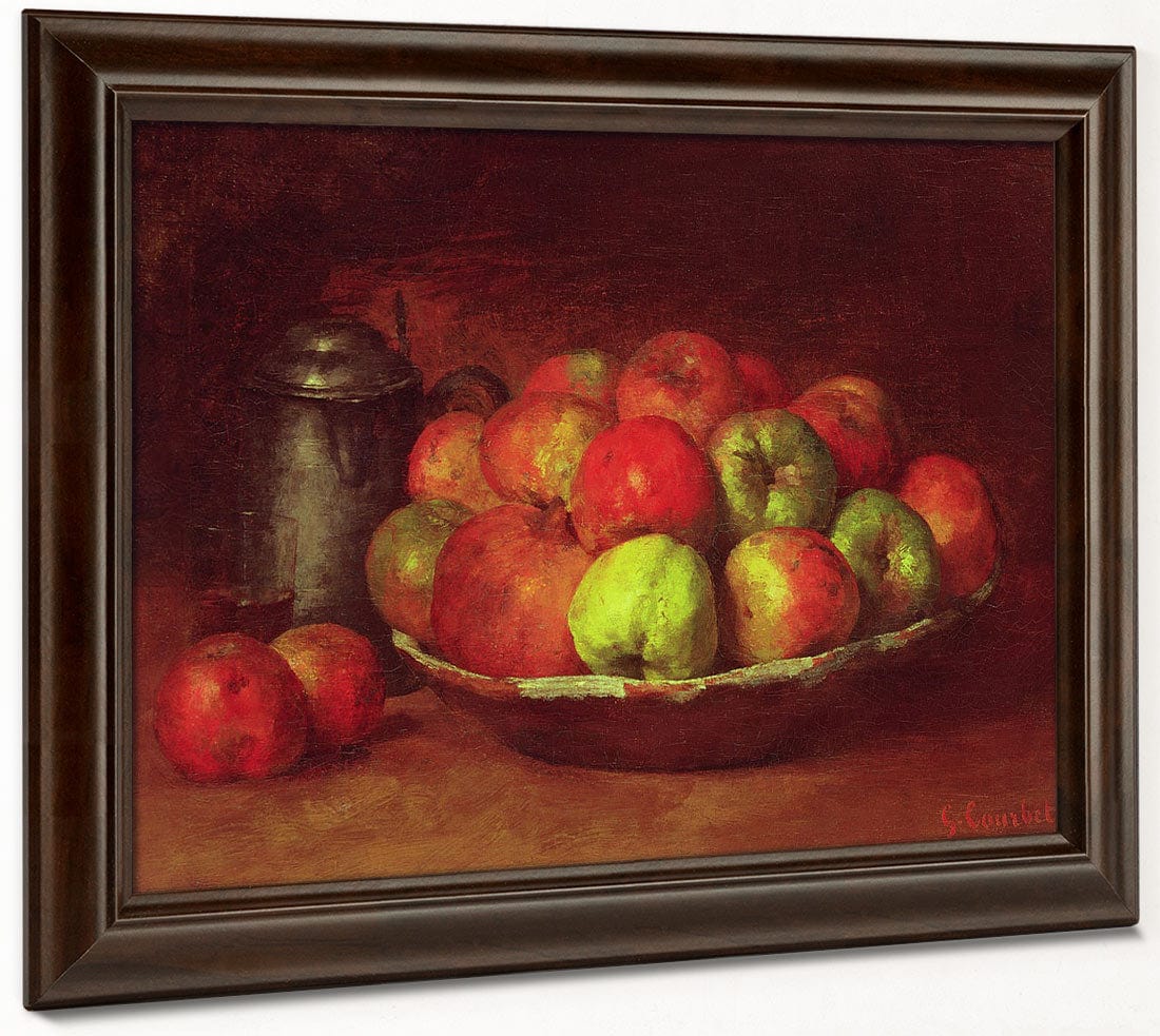 Still Life With Apples And A Pomegranate By Jean Desire Gustave Courbet Fine Art Print 2