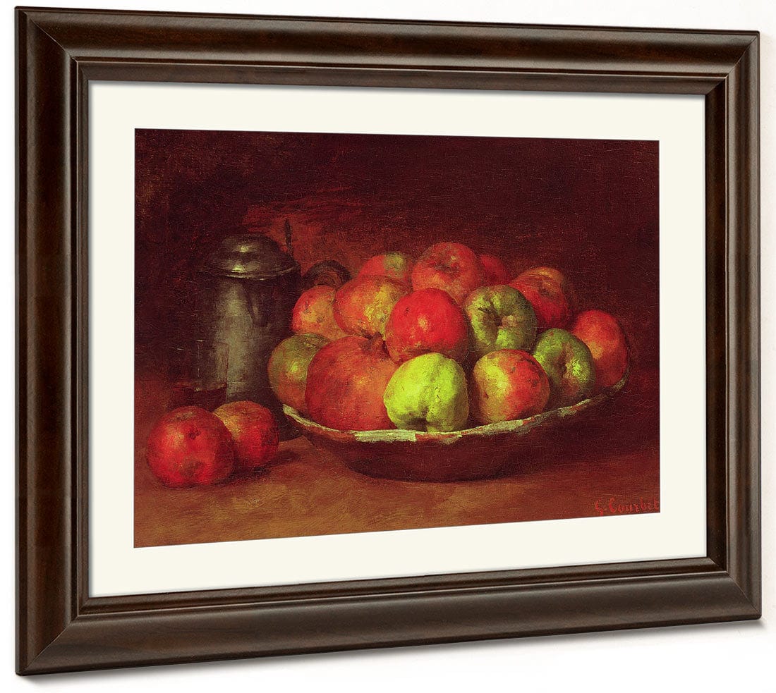 Still Life With Apples And A Pomegranate By Jean Desire Gustave Courbet Fine Art Print 2