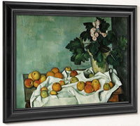 Still Life With Apples And A Pot Of Primroses By Paul Cezanne Fine Art Print 2