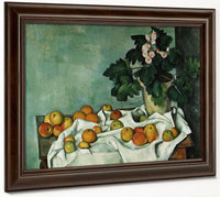 Still Life With Apples And A Pot Of Primroses By Paul Cezanne Fine Art Print 2