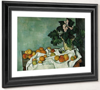 Still Life With Apples And A Pot Of Primroses By Paul Cezanne Fine Art Print 2