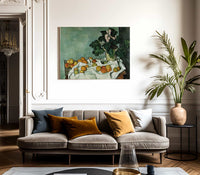 Still Life With Apples And A Pot Of Primroses By Paul Cezanne Fine Art Print 2