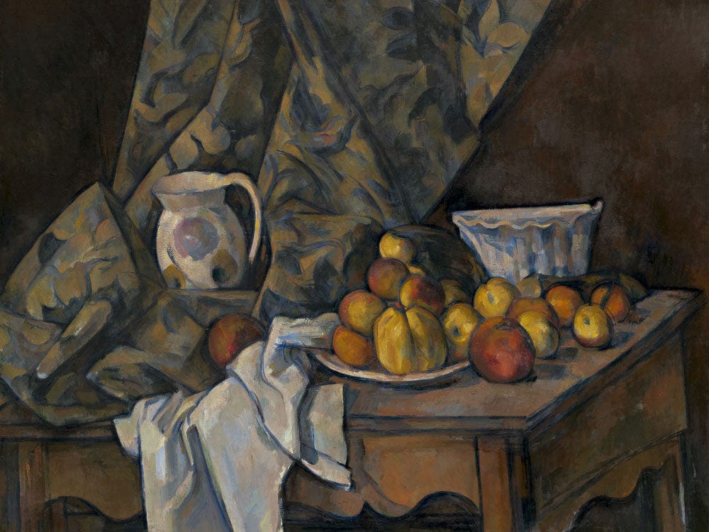 Still Life With Apples And Peaches By Paul Cezanne Fine Art Print 2