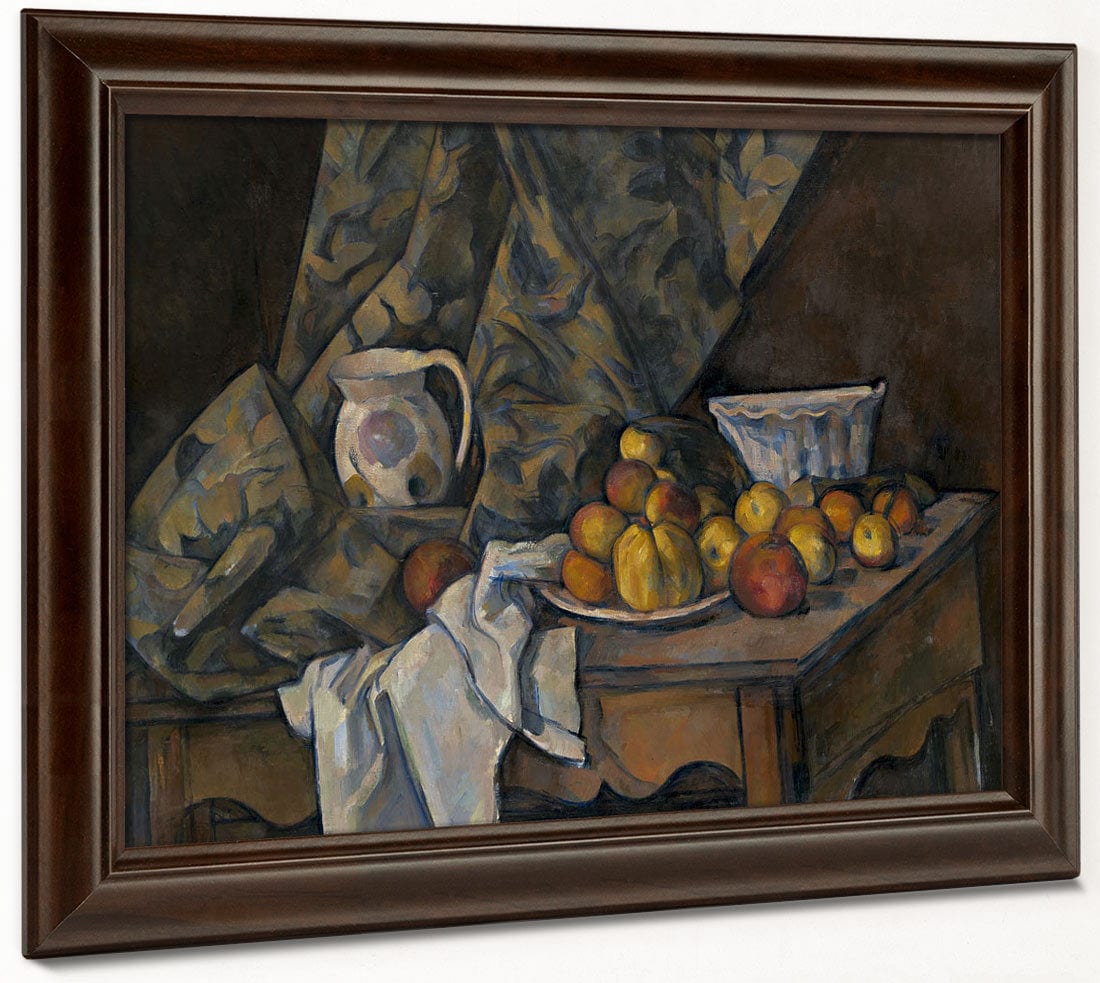 Still Life With Apples And Peaches By Paul Cezanne Fine Art Print 2