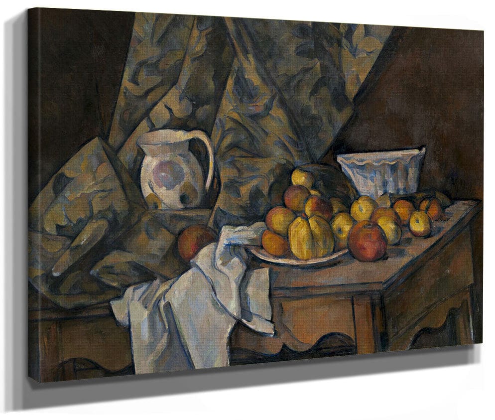Still Life With Apples And Peaches By Paul Cezanne Fine Art Print 2