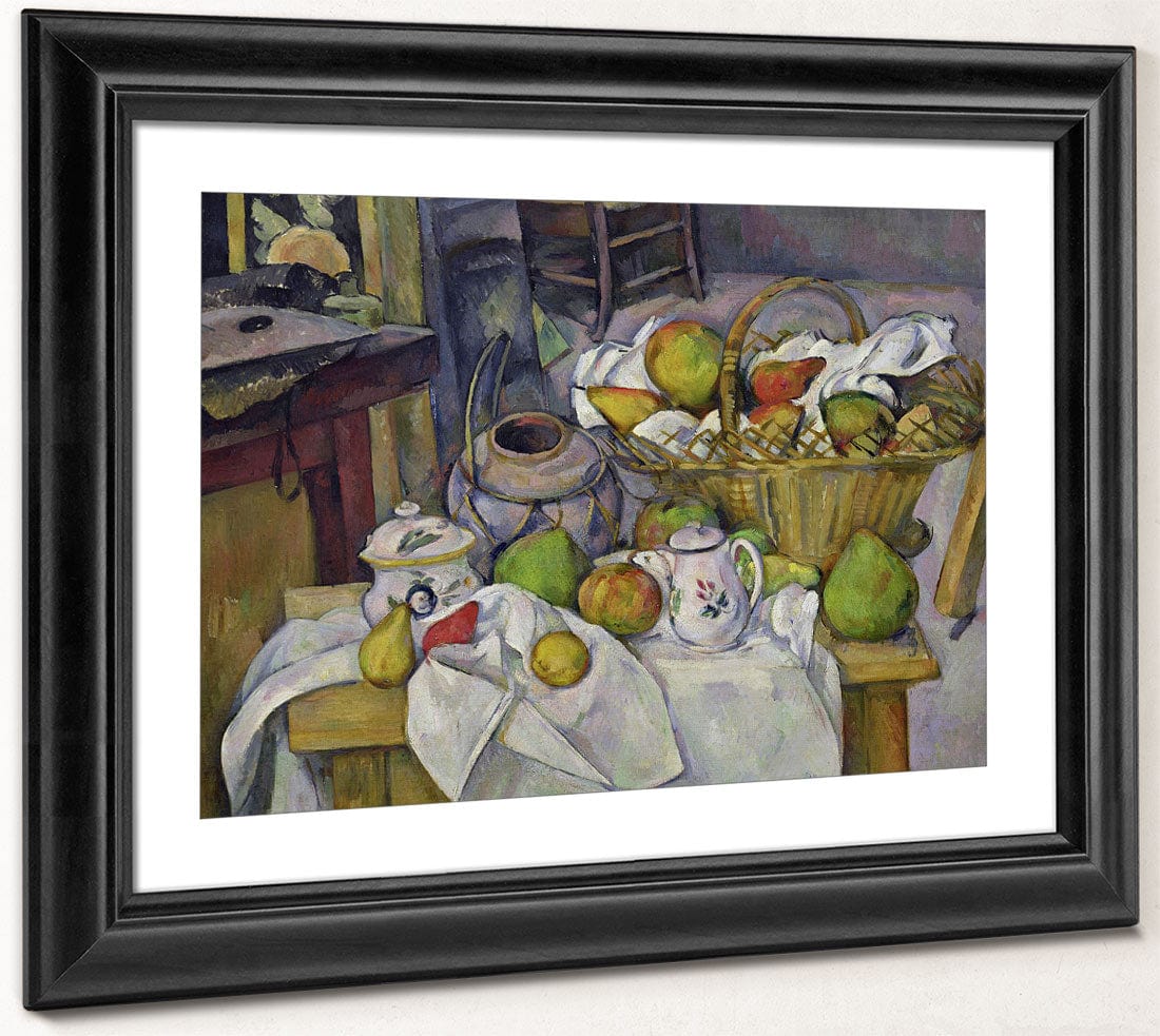 Still Life With Basket By Paul Cezanne Fine Art Print 2