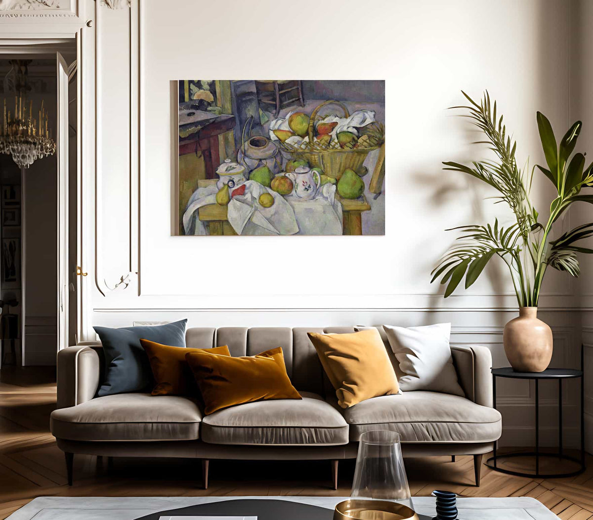 Still Life With Basket By Paul Cezanne Fine Art Print 2