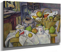 Still Life With Basket By Paul Cezanne Fine Art Print 2