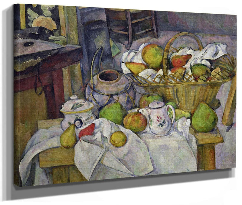 Still Life With Basket By Paul Cezanne Fine Art Print 2