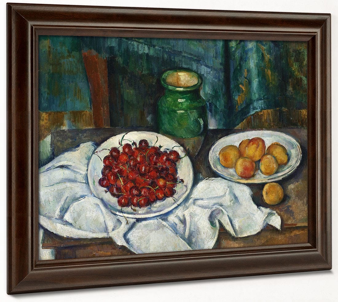 Still Life With Cherries And Peaches By Paul Cezanne Fine Art Print 2