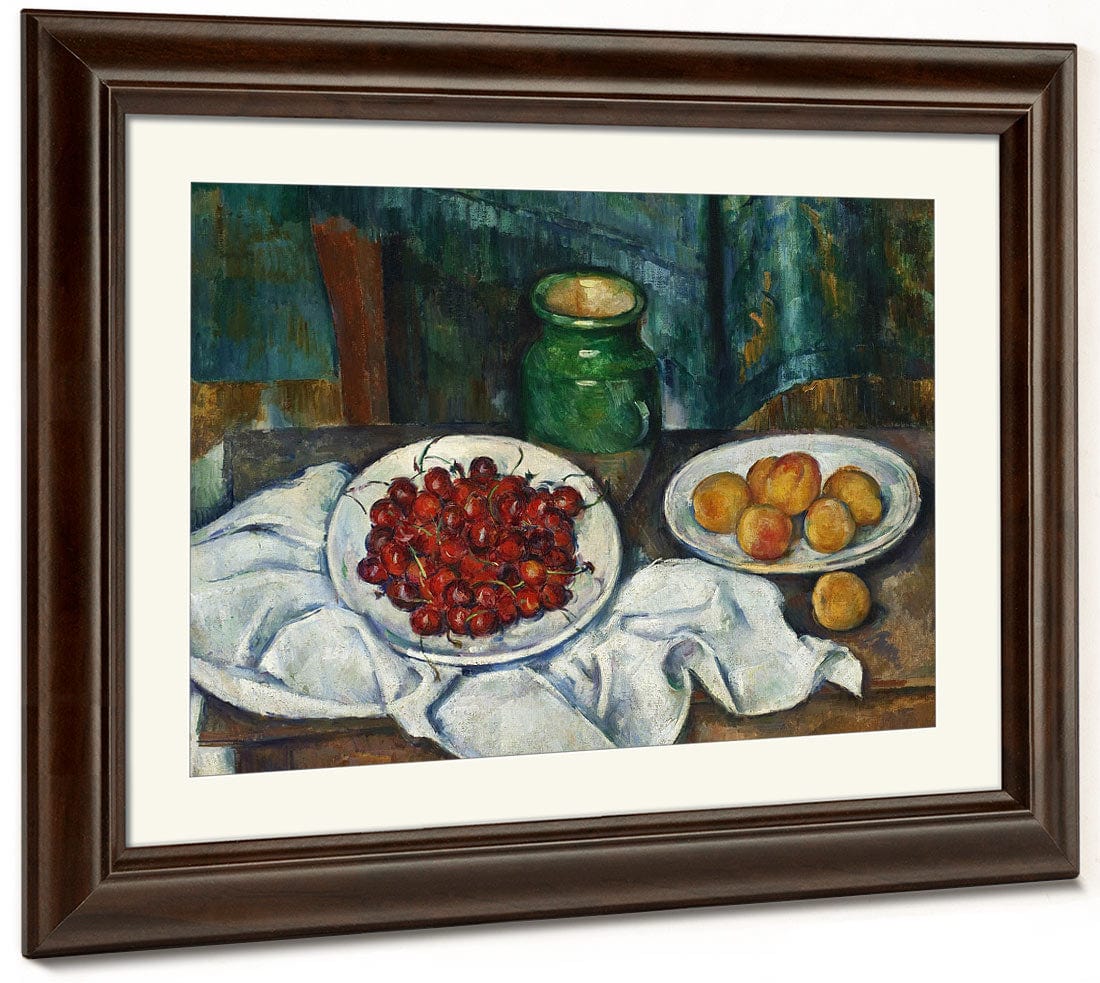 Still Life With Cherries And Peaches By Paul Cezanne Fine Art Print 2
