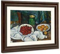Still Life With Cherries And Peaches By Paul Cezanne Fine Art Print 2