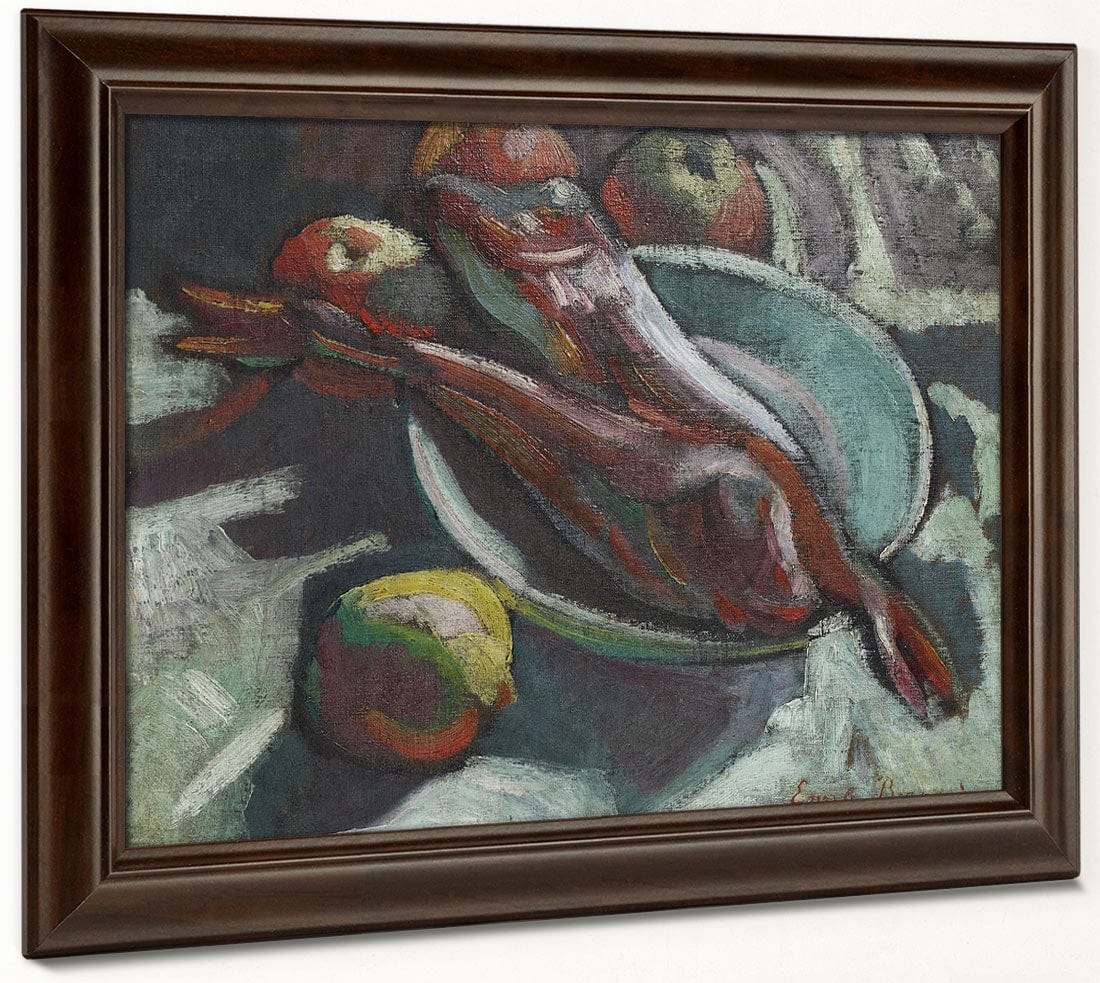 Still Life With Fish By Emile Bernard Fine Art Print 2