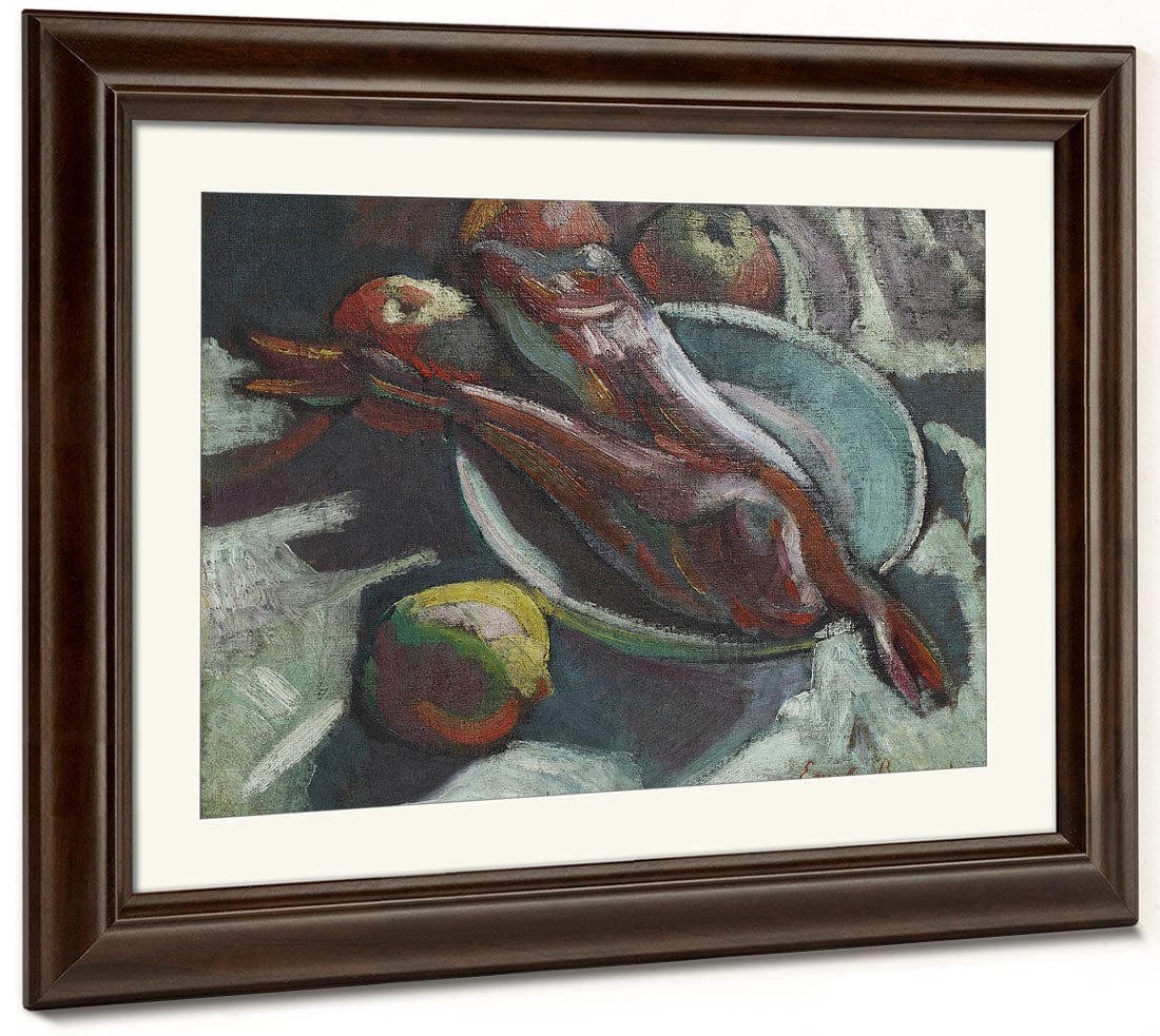 Still Life With Fish By Emile Bernard Fine Art Print 2