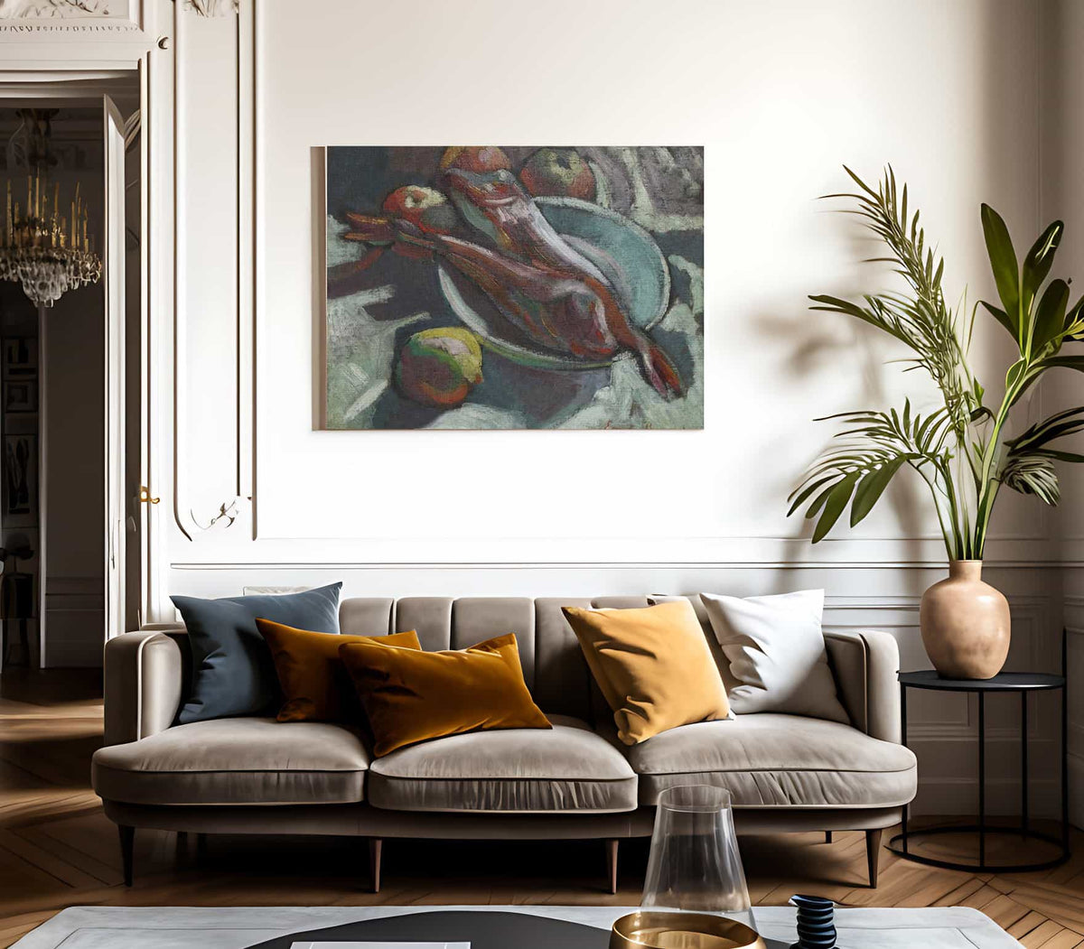 Still Life With Fish By Emile Bernard Fine Art Print 2