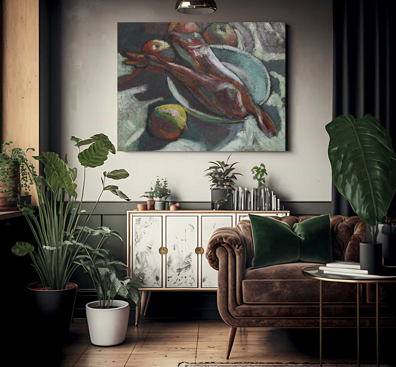Still Life With Fish By Emile Bernard Fine Art Print 2