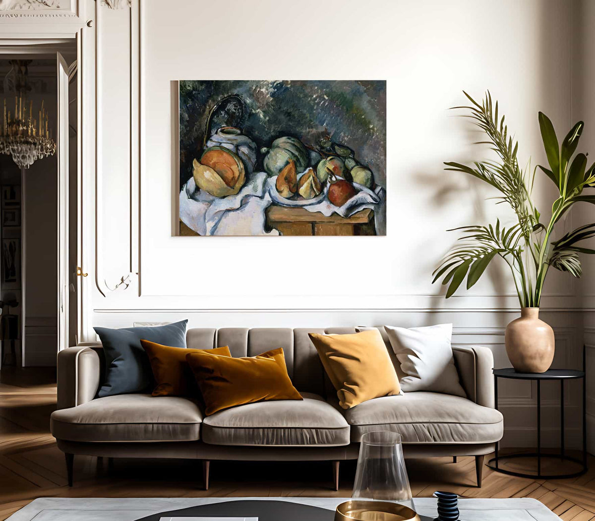 Still Life With Fruits And A Ginger Pot By Paul Cezanne Fine Art Print 2