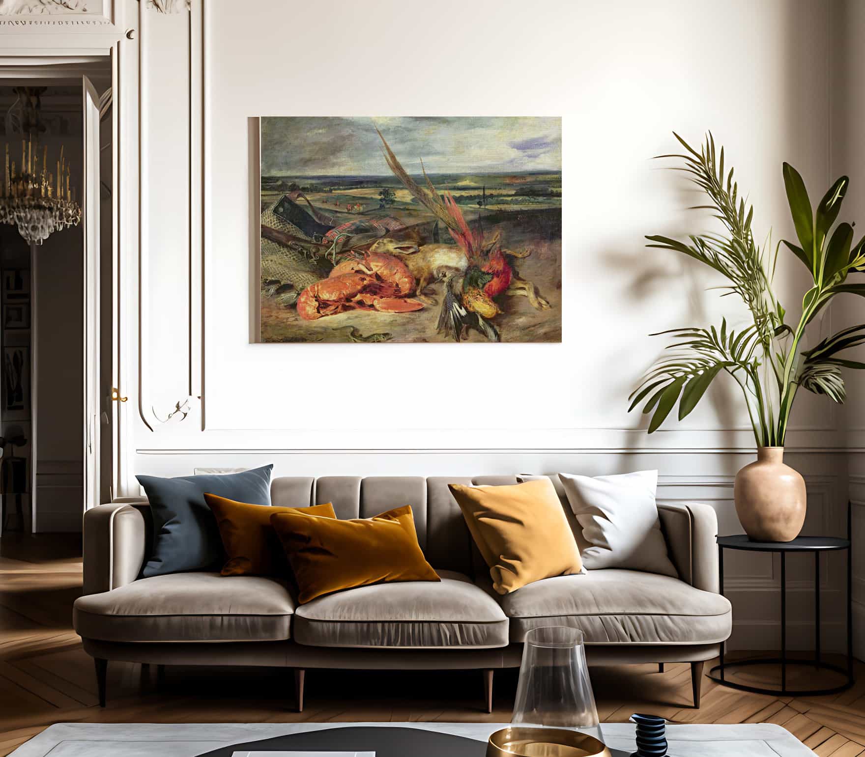 Still Life With Lobsters By Ferdinand Victor Eugene Delacroix Fine Art Print 2