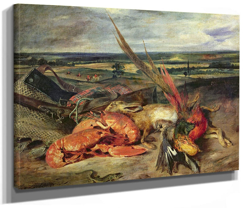 Still Life With Lobsters By Ferdinand Victor Eugene Delacroix Fine Art Print 2